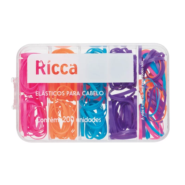 ELASTICOS PARA CABELO RICCA INVISIVEIS  COM 200 UN