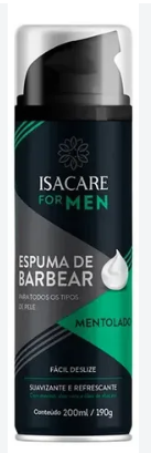 ESPUMA DE BARBEAR ISACARE FOR MEN MENTOLADA LEVE 250ML PAGUE 200ML