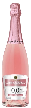 ESPUMANTE CAMPO LARGO MOSCATO ROSE 0% ALCOOL 750ML