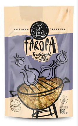 FAROFA BR SPICES TRADICIONAL COM ALHO 180G