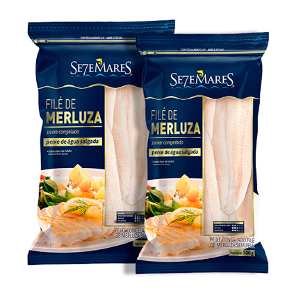 FILE DE MERLUZA SETE MARES SEM PELE 500G