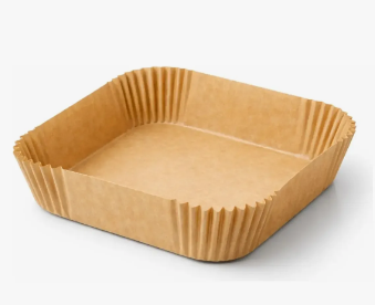 FORMA DE PAPEL QUADRADA PARA FRITADEIRA ELETRICA  COM 50 PECAS 20CM