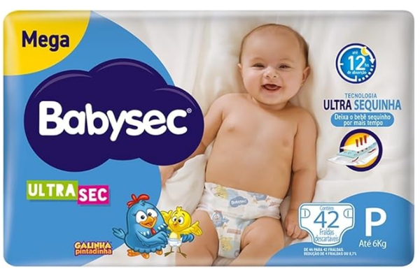 FRALDA BABYSEC ULTRA SEC MEGA P COM 42 UN