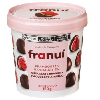 FRAMBOESAS BANHADAS EM CHOCOLATE BRANCO E CHOCOLATE AMARGO FRANUI 150G