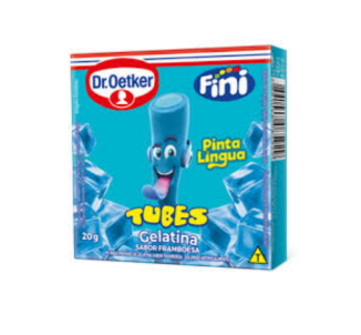 GELATINA DR. OETKER FINI TUBES FRAMBOESA 20GR