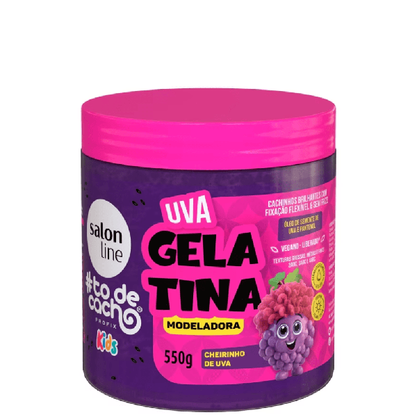 GELATINA SALON LINE KIDS MODELADORA CHEIRINHO DE UVA 550G