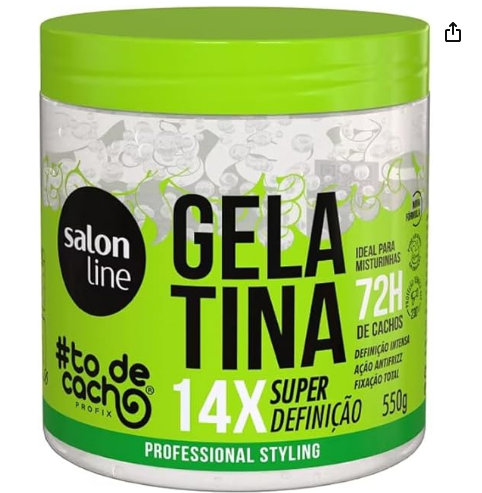 GELATINA SALON LINE TO DE CACHO DEFINICAO EXTRAORDINARIA 550G