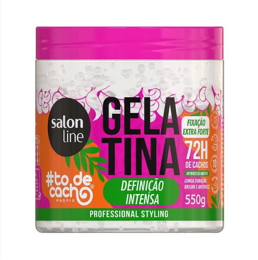 GELATINA SALON LINE TO DE CACHO DEFINICAO INTENSA 550G