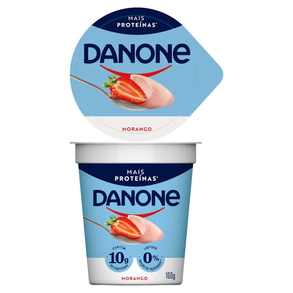 IOGURTE DANONE  ZERO LACTOSE MAIS PROTEINAS MORANGO 160GR