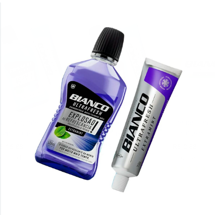 KIT BIANCO ULTRAFRESH EXTRAMINT(ENXAGUANTE 500ML +CREME DENTAL 70G)