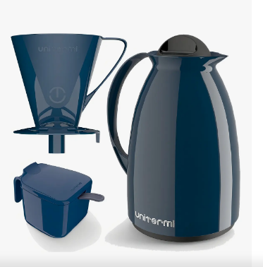 KIT CAFE PRATICO COLORS 650ML 3 PECAS UNITERMI.