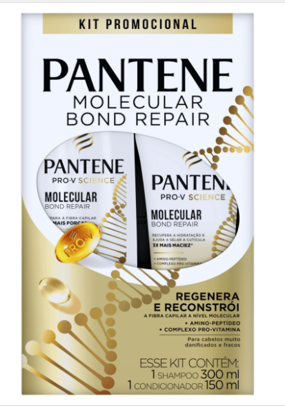 KIT PANTENE SHAMPOO 300 + CONDICIONADOR 150 MOLECULAR BOND REPAIR