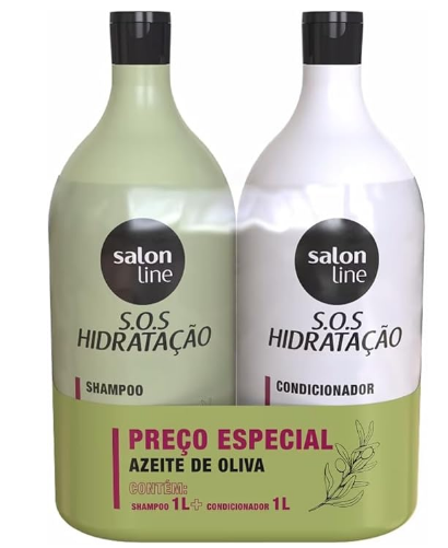 KIT SALON LINE SHAMPOO+CONDICIONADOR S.OS AZEITE DE OLIVA 1L