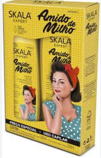 KIT SHAMPOO 325ML+ CONDICIONADOR SKALA EXPERT AMIDO DE MILHO 200ML