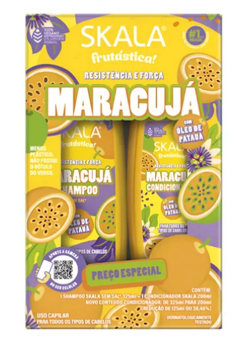 KIT SKALA SHAMPOO 325ML+ CONDICIONADOR FRUTASTICA MARACUJA 200ML