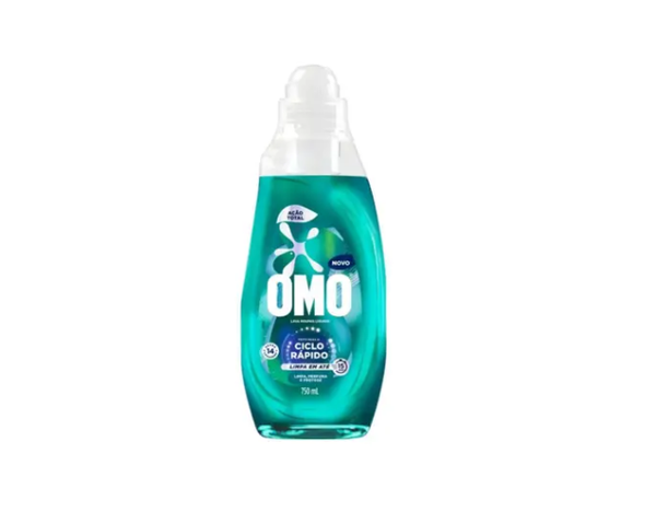 LAVA ROUPAS LIQUIDO OMO CICLO RAPIDO ACAO ANTIODOR 750ML
