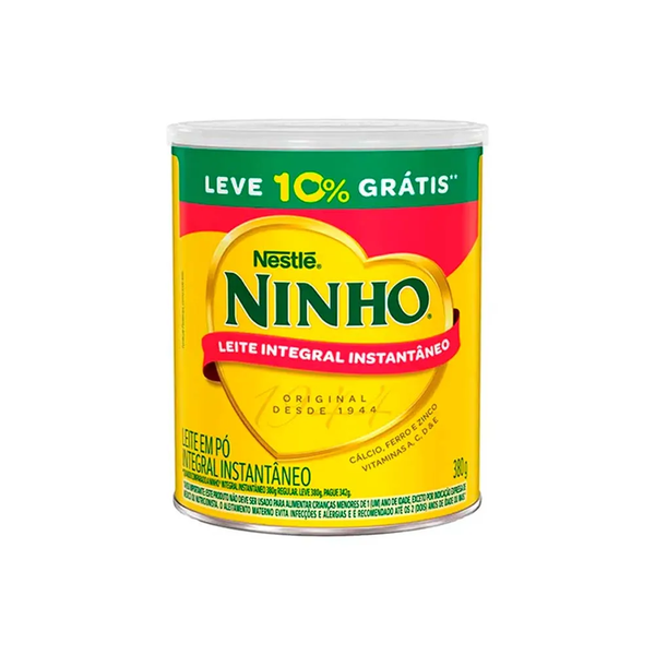 LEITE EM PO NINHO INTEGRAL INSTANTANEO 380GR + 10 % GRATIS