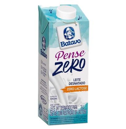 LEITE UHT BATAVO PENSE DESNATADO ZERO LACTOSE 1 LT