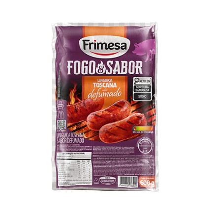 LINGUICA TOSCANA FRIMESA SABOR DEFUMADO FOGO E SABOR 600G