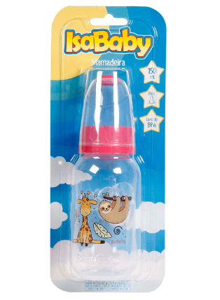 MAMADEIRA ISABABY ORTODONTICA ZOO ROSA 150ML