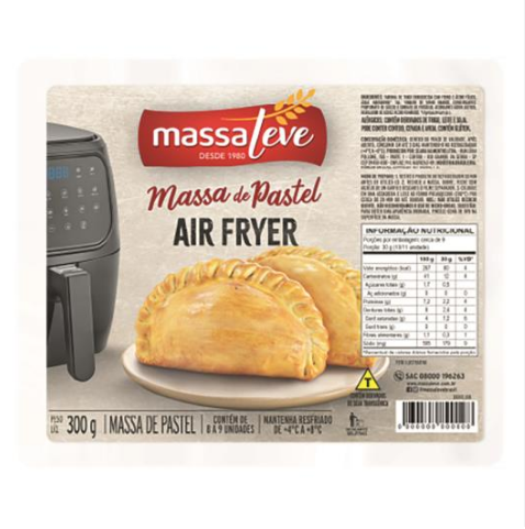MASSA PASTEL FORNO MASSA LEVE AIR FRYER 300G