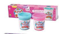 MASSINHA DE MODELAR DIVER MASSA COM GLITER  KIT COM 4 POTES