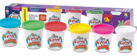MASSINHA DE MODELAR DIVER MASSA KIT COM 6 POTES