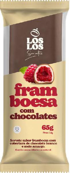 MINI PALETA LOS LOS FRAMBOESA COM CHOCOLATES 65G