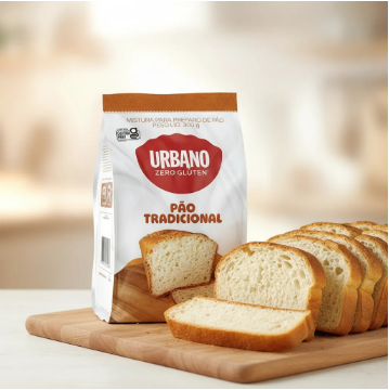 MISTURA PARA PAO SEM GLUTEN TRADICIONAL URBANO 300GR