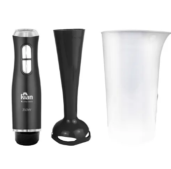 MIXER KIAN COM COPO PRETO 2 VELOCIDADES 350W 127V
