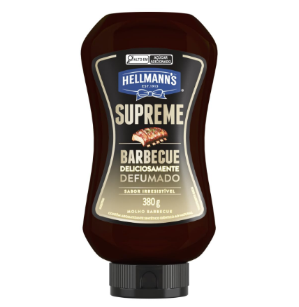 MOLHO HELLMANS SUPREME BARBECUE DEFUMADO SQUEEZ 380G
