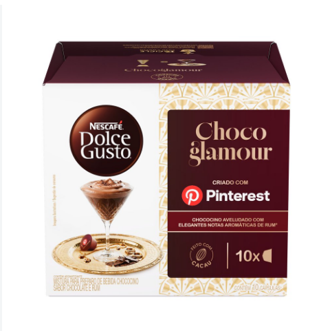 NESCAFE DOLCE GUSTO 10 CAPSULAS CHOCO GLAMOUR CHOCOLATE E RUM 175G
