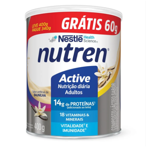 NUTREN ACTIVE BAUNILIA GRATIS 60G 400GR