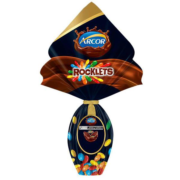 OVO DE PASCOA ARCOR ROCKLETS AO LEITE 220GR
