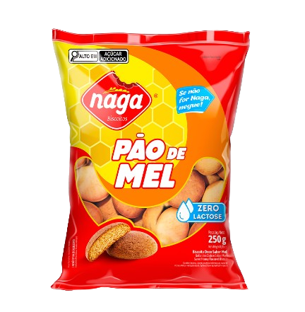 PAO DE MEL NAGA ZERO LACTOSE 250G