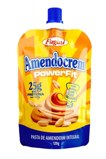 PASTA DE AMENDOIM FUGINI AMENDOCREAM POWERFIT INTEGRAL SACHE BICO 120G