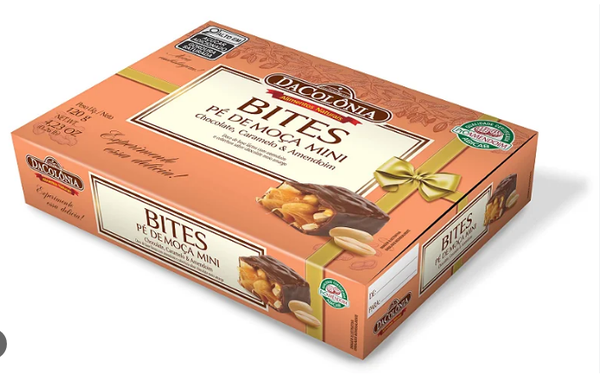 PE DE MOCA MINI DACOLONIA BITES CHOCOLATE MEIO AMARGO 120G