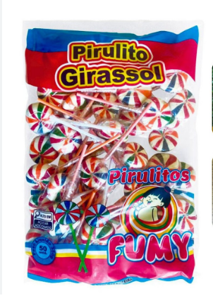 PIRULITO GIRASSOL FUMY COM 50 UNIDADES 350GR