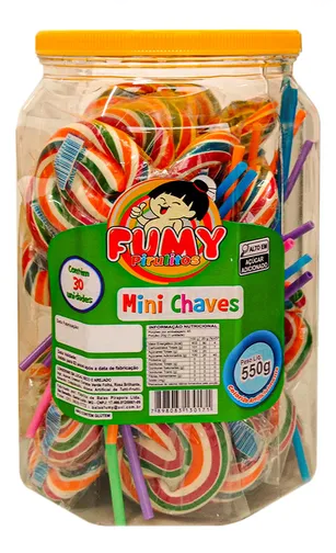 PIRULITO MINI CHAVES FUMY POTE 550GR