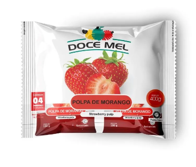 POLPA FRUTA DOCE MEL MORANGO 400GR
