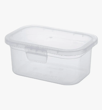 POTE COM TAMPA FIXA TRANSPARENTE 600ML