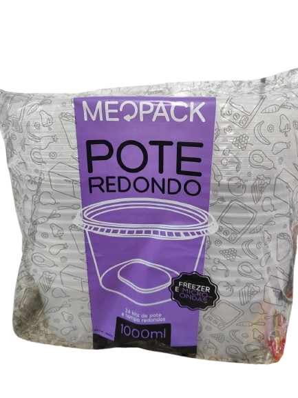 POTE PLASTICO REDONDO ME PACK 1000ML