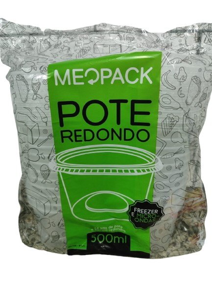 POTE PLASTICO REDONDO PP ME PACK 500ML