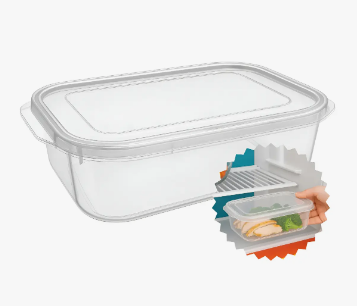 POTE RETANGULAR ALTO TRANSPARENTE 1,5