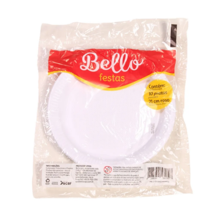 PRATO DESCARTAVEL BELLOCOPO RASO N21