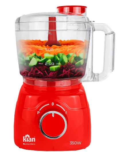 PROCESSADOR KIAN TURBO VERMELHO 1L 300W 127V