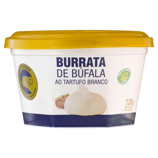 QUEIJO BURRATA BUFALA DOURADO COM TRUFA BRANCA 120G