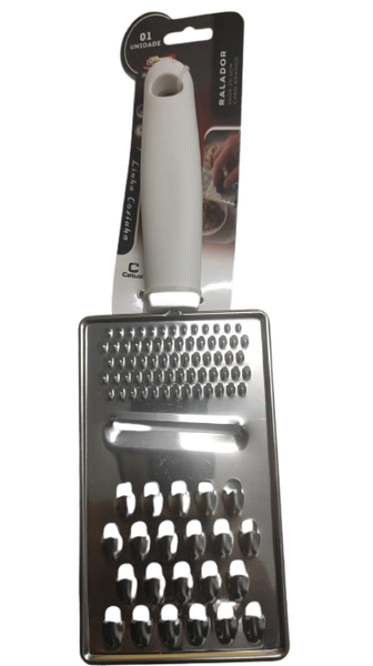 RALADOR EM ACO INOX CATUAI 25,5CM COM CABO BRANCO
