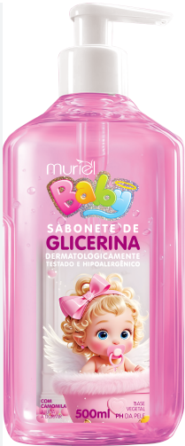 SABONETE DE GLICERINA LIQUIDO MURIEL BABY COM CAMOMILA 500ML