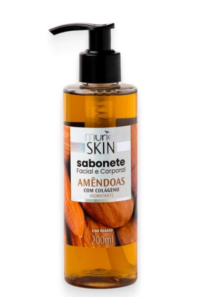 SABONETE LIQUIDO FACIAL E CORPORAL MURIEL SKIN AMENDOAS 200ML